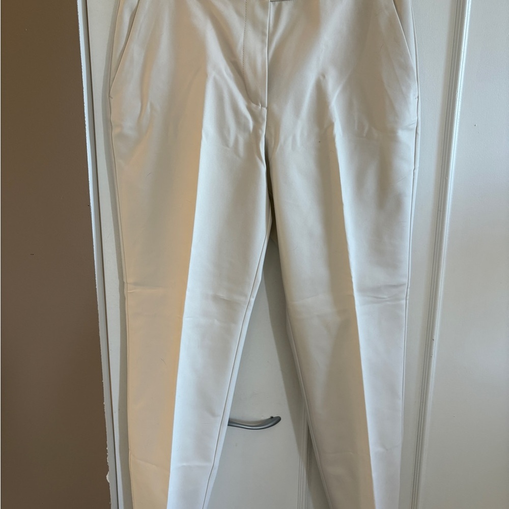 H&M Off-White Tailored Trousers
